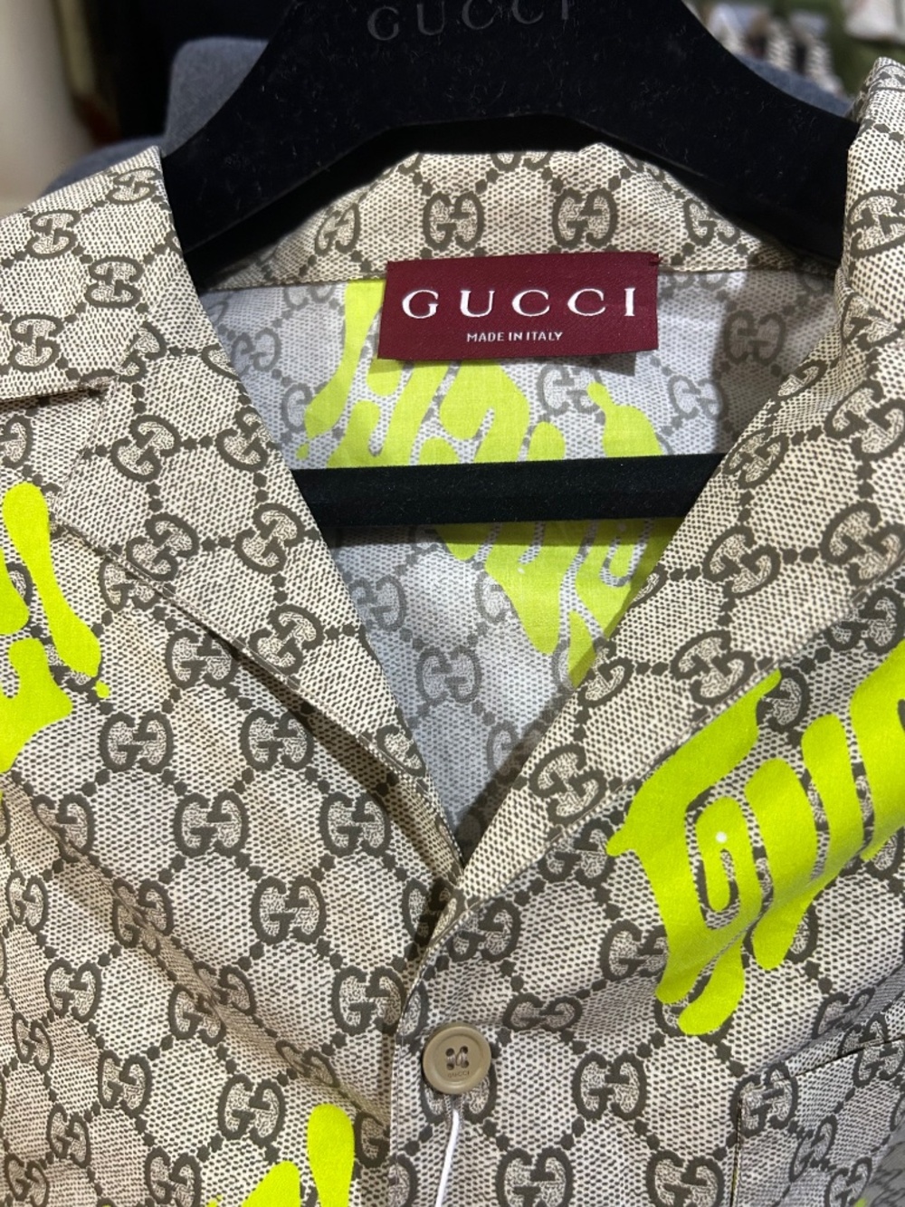 Men’s Gucci Cotton Poplin bowling shirt. Size 52/XL. Made in Italy. - Picture 7 of 10